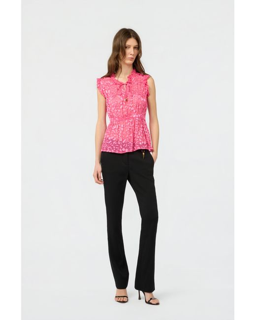 Roberto Cavalli Pink Tone-On-Tone Leopard Shirt