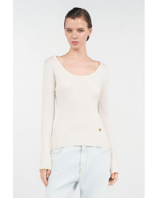 Jersey Con Placa Del Logo Roberto Cavalli de color White