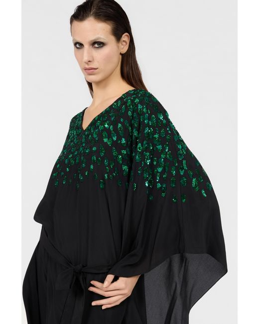 Roberto Cavalli Black Silk Maxi Dress With Embellished Detail