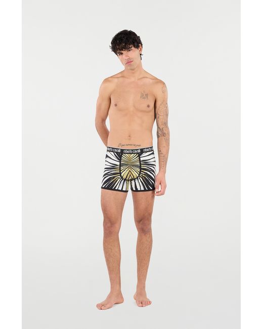 Roberto Cavalli Multicolor Boxers With Ray Of Print for men