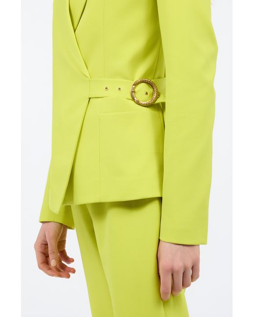 Chaqueta Con Cinturón Lateral Roberto Cavalli de color Yellow