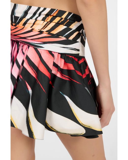 Roberto Cavalli Red Ray Of Paradise Print Mini Skirt