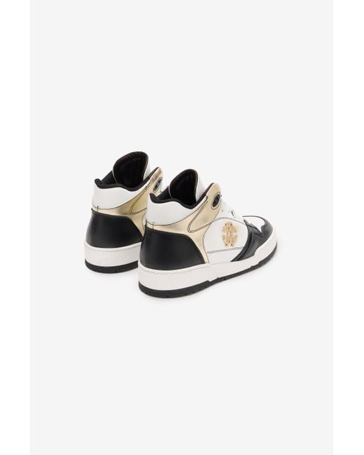 Sneakers Montantes Avec Empiècement Lamé Roberto Cavalli en coloris Multicolor