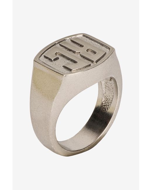 Roberto Cavalli White Ring With Rc Monogram for men