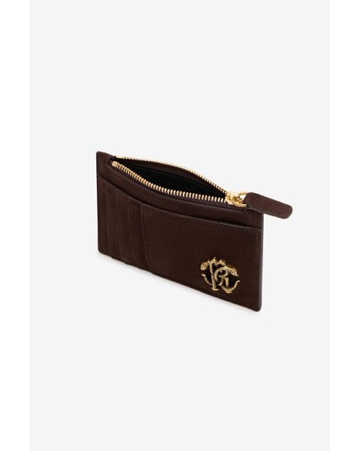 Roberto Cavalli Brown Suede Purse