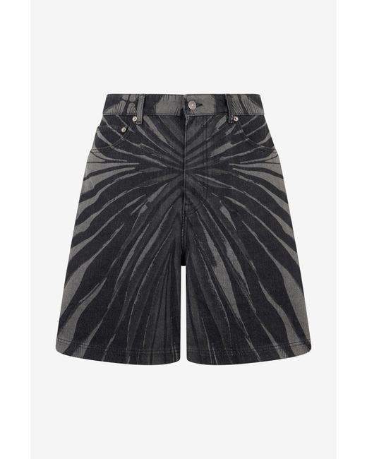 Roberto Cavalli Bermuda Shorts Mit Ray Of Print in Gray für Herren