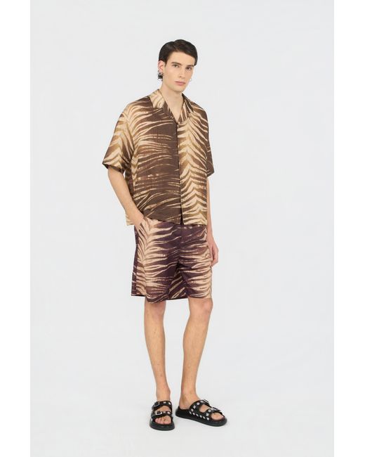 Roberto Cavalli Multicolor Natural Barb Print Shirt for men