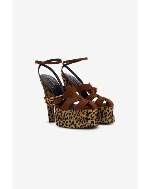 Roberto Cavalli Multicolor Platform Sandals With Strap