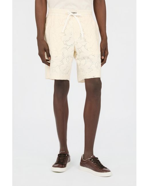 Roberto Cavalli White Ivory Bermuda Shorts for men