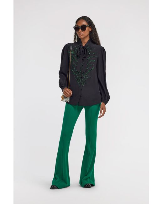 Roberto Cavalli Black Embellished Blouse