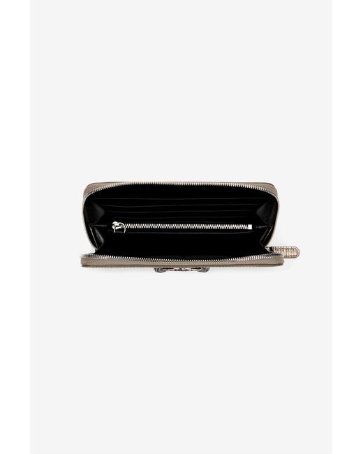Roberto Cavalli Natural Serpentine Leather Wallet With Zip