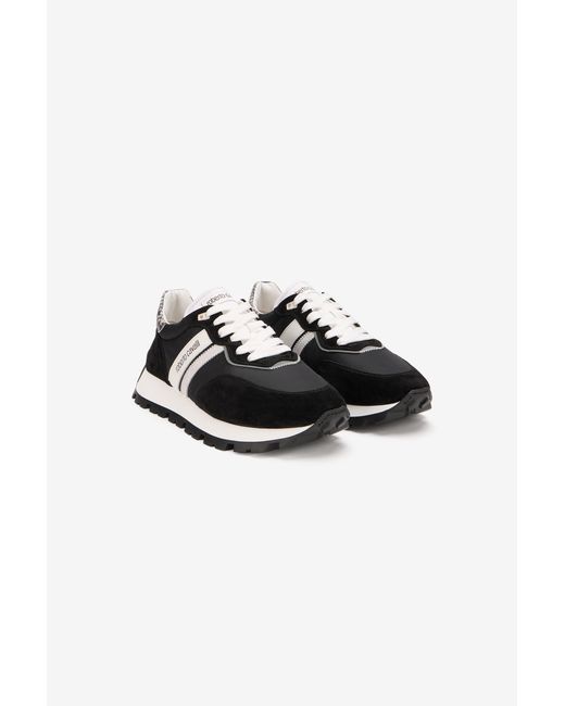 Roberto Cavalli Black Sneakers With Rc Logo for men