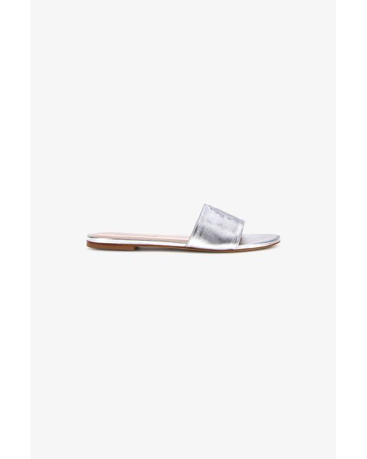 Roberto Cavalli White Rc Logo Sandals