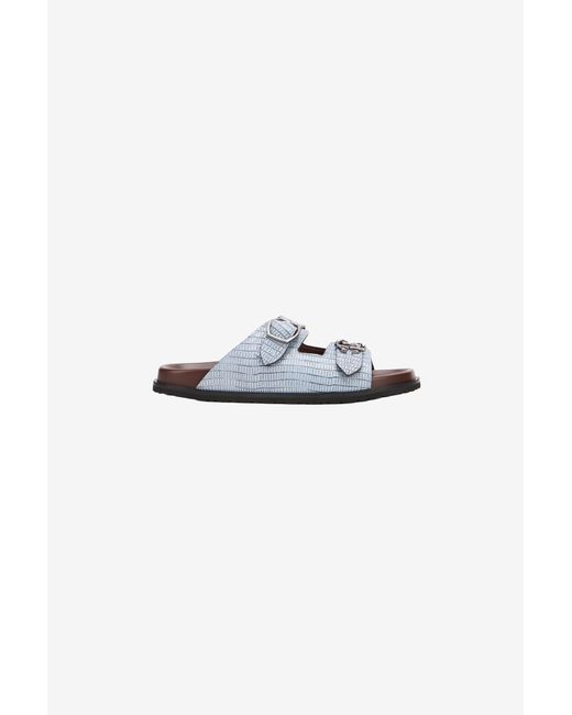 Roberto Cavalli Multicolor Light Leather Sandal for men