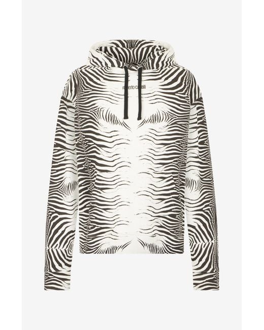 Roberto Cavalli Multicolor Zebra Print Sweatshirt for men