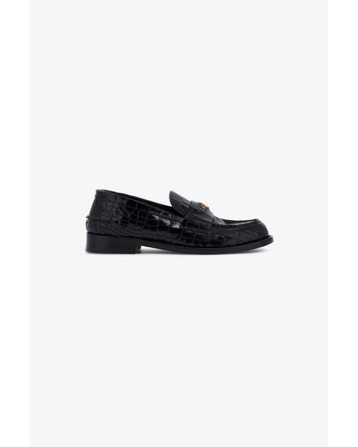 Roberto Cavalli Black Rc Logo Mocassins