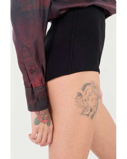 Roberto Cavalli Black High-Rise Shorts