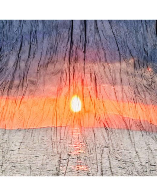 Roberto Cavalli Blue Kleid Mit Sunrise-Print
