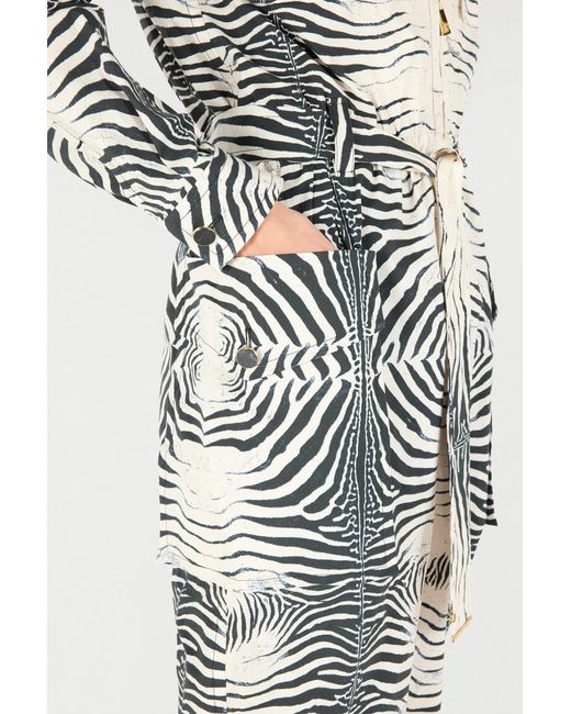 Roberto Cavalli White Zebra-Print Jumpsuit