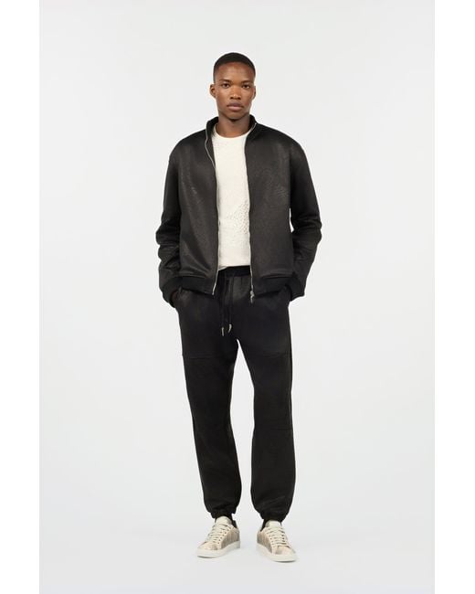 Roberto Cavalli Black Sports Pants With Python Print for men