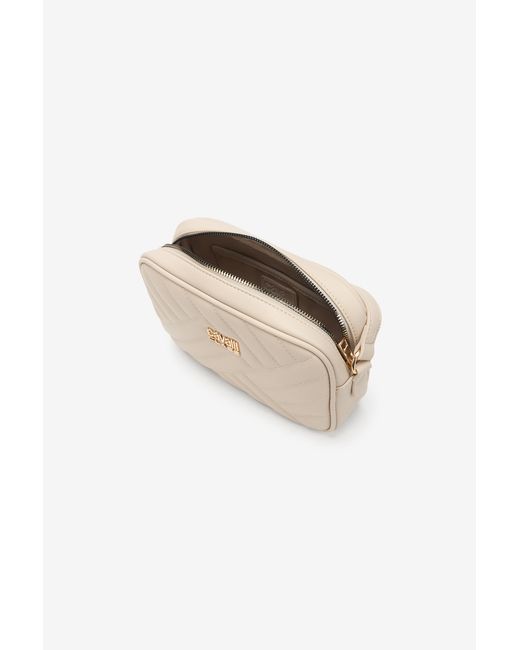 Roberto Cavalli White Quilted Crossbody Bag