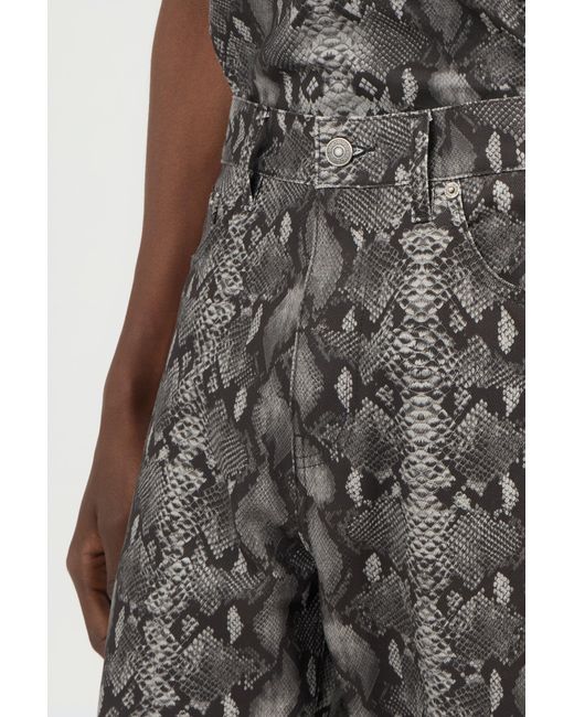 Roberto Cavalli Denim-Jeans Mit Python-Print in Gray für Herren
