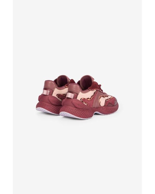 Roberto Cavalli Red Serpentine Sneaker