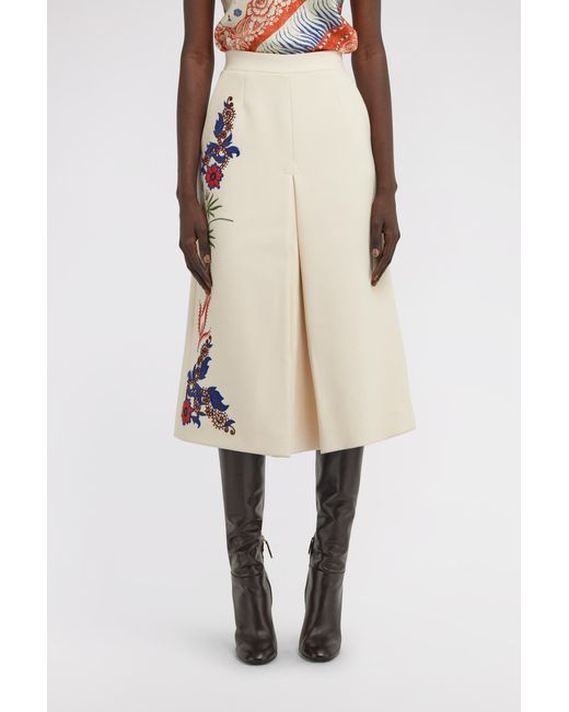 Roberto Cavalli White Printed Skirt