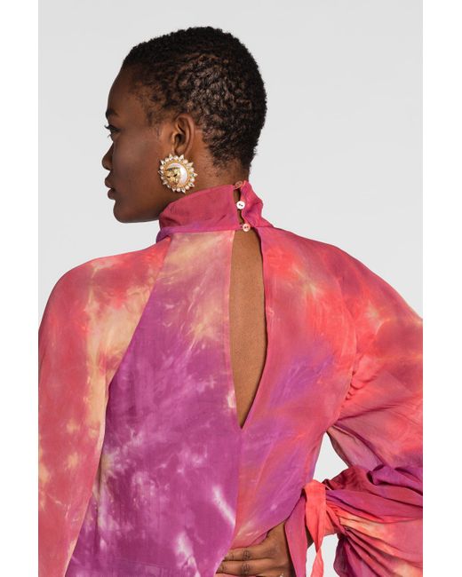 Roberto Cavalli Pink Tie-Dye Top