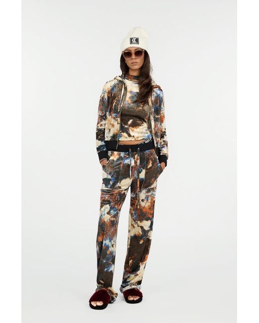 Roberto Cavalli Multicolor Rusty Stain Print Trousers