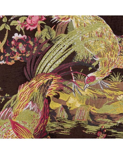 Roberto Cavalli Brown Bomber Jacket With Oriental Bird Print for men