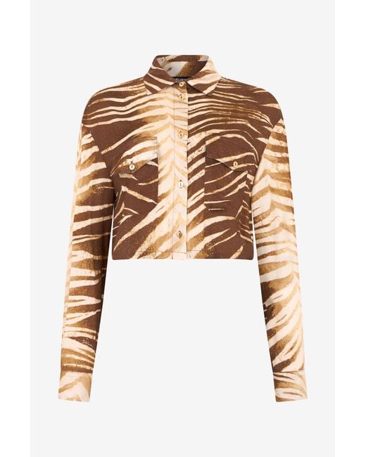 Roberto Cavalli Natural Barb Print Shirt