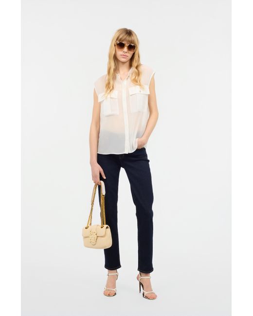 Roberto Cavalli Blue Straight-Leg Jeans With Embroidered Logo