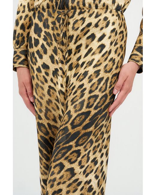 Roberto Cavalli Multicolor Leopard Print Palazzo Pants