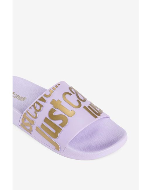 Roberto Cavalli Purple Just Cavalli Logo Slides
