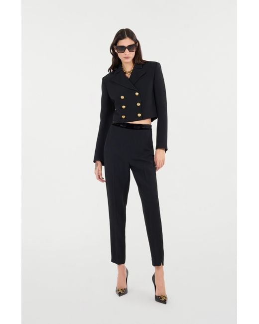 Roberto Cavalli Black Ankle-Length Pants
