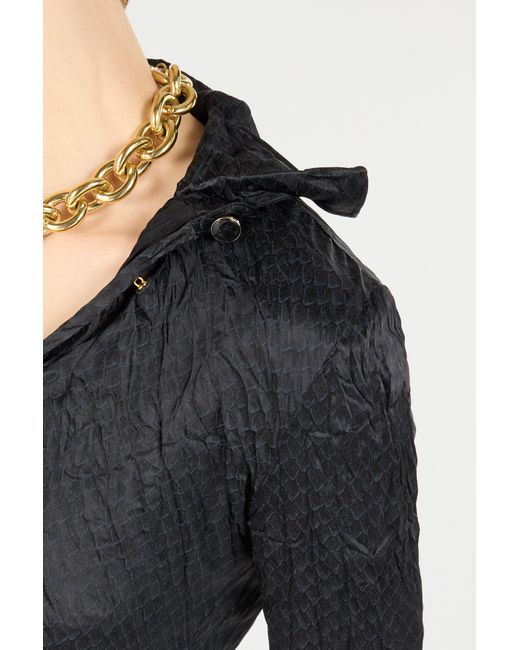 Roberto Cavalli Black Shirt With Python Print
