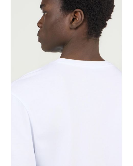 Roberto Cavalli White T-Shirt With Embroidered Logo for men