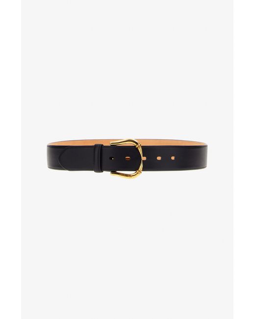 Roberto Cavalli Black Leather Belt With Buckle