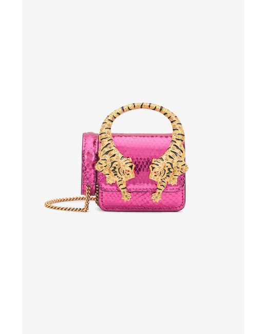 Roar Porta Airpods Effetto Serpente di Roberto Cavalli in Pink