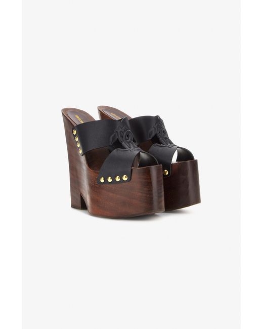 Roberto Cavalli Black Rc Monogram Sandals