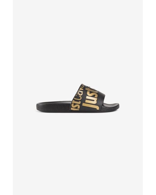 Roberto Cavalli Black Just Cavalli Logo Slides