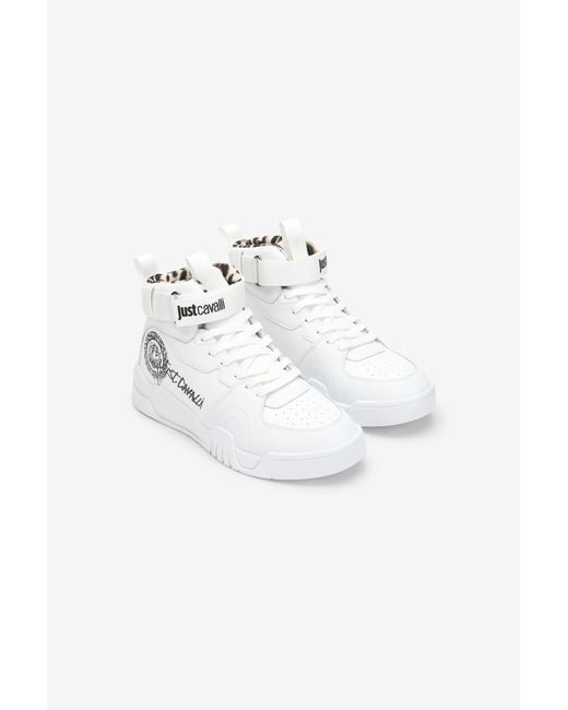 Roberto Cavalli White High Top Sneakers