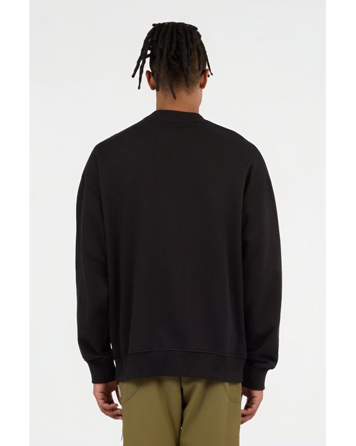 Roberto Cavalli Black Sweatshirt With Tonal Logo Patch for men