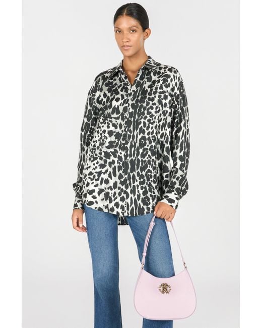 Roberto Cavalli Pink Shoulder Bag With Monogram Rc