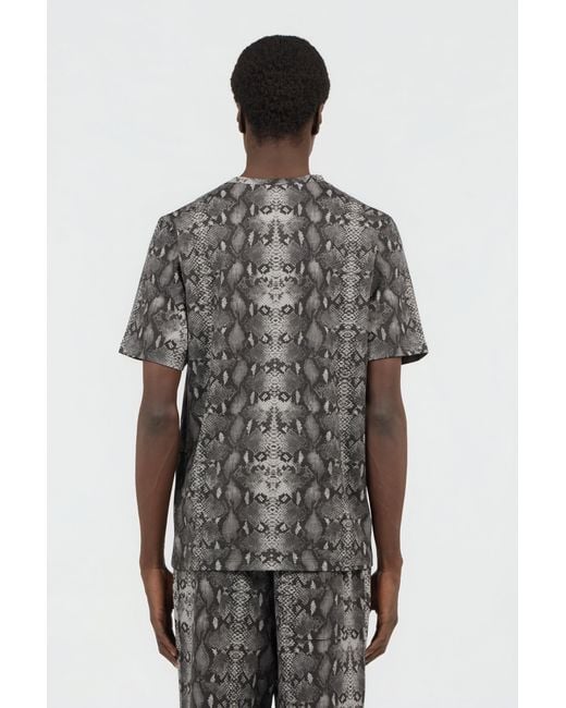 Camiseta Estampado Python Roberto Cavalli de hombre de color Black