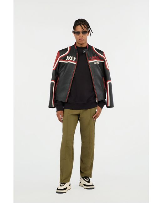 Roberto Cavalli Black Sweatshirt With Tonal Logo Patch for men