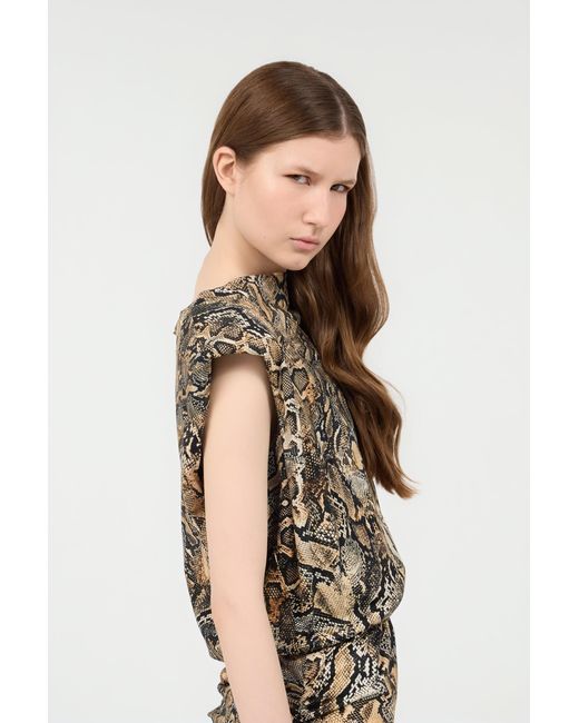 Roberto Cavalli White Mini Dress With Python Print