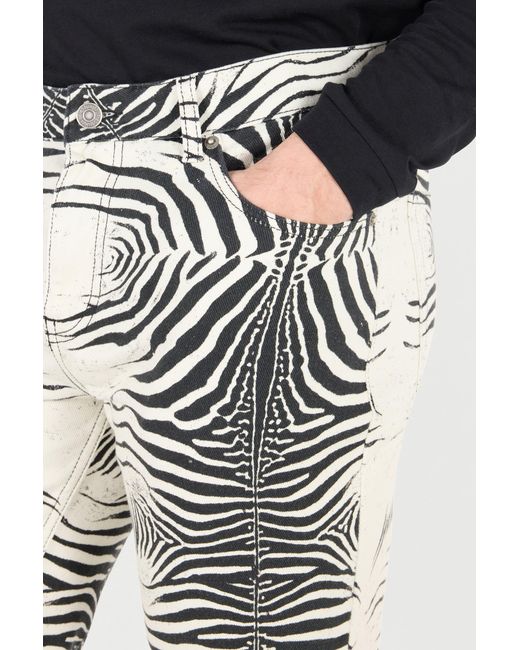 Roberto Cavalli White Pants With Tigress Print for men