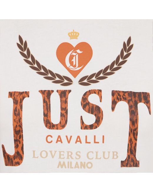 Roberto Cavalli Pink T-Shirt With Animal Print Logo